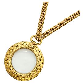 Collana Chanel placcata oro con logo Coco Mark D'oro