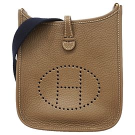 Hermès Borsa a tracolla Hermes Evelyne TPM Taupe