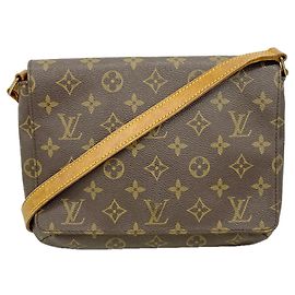 Bolsa de Ombro Louis Vuitton Monogram Musette Tango Marrom