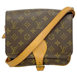 Borsa a tracolla Louis Vuitton Monogram Cartouchiere MM Marrone