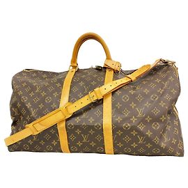 Louis Vuitton Boston Monogram Keepall Bandoulière 55 Marrone