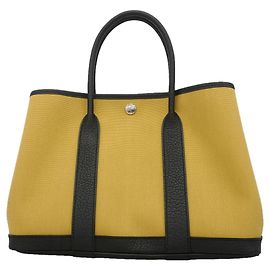 Hermès Borsa Tote Hermes Garden TPM Nero Beige