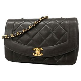 Bolsa de Ombro Chanel Diana Chain Preto