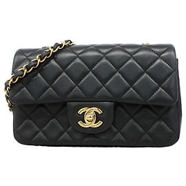 Borsa a tracolla Chanel Mini Matelassé con catena Nero