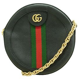 Sac à épaule Gucci Ophidia en cuir noir Noir