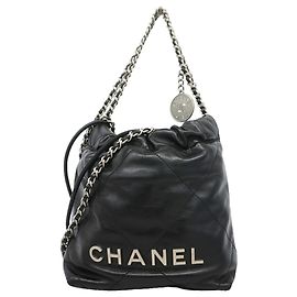 Borsa a tracolla Chanel in pelle di vitello Nero