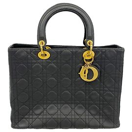 Bolso Christian Dior Cannage Lady Dior Negro