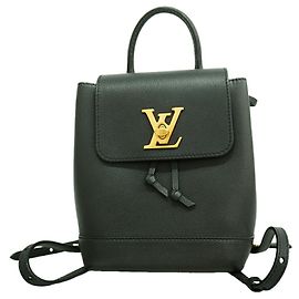Sac à dos MINI Lockme en cuir Taurillon Louis Vuitton Noir