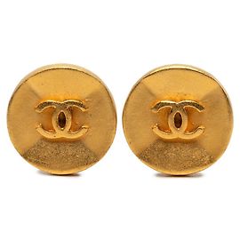 Chanel Coco Mark Vintage Earrings Golden