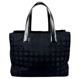 Chanel Black Leather Tote Bag Black