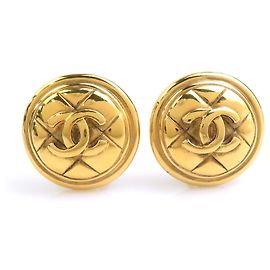 Brincos de pressão Chanel Gold Dourado