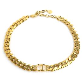 Gargantilla de metal dorado Christian Dior Dorado