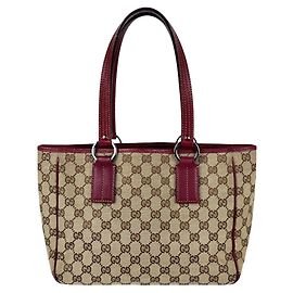 Borsa Tote Gucci marrone e bordeaux Marrone Bordò