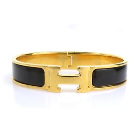 Hermès Hermes HERMES Armband Click H PM Schwarz Golden