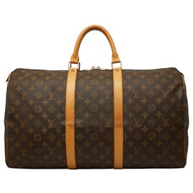 Sac Boston Louis Vuitton Monogram Keepall 50 Marron