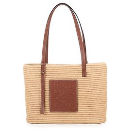 Loewe Square Basket Small Raffia Anagram Tote Bag Other