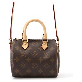 Louis Vuitton Monogram Nano Speedy Handtasche Braun