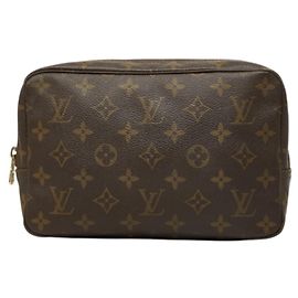 Louis Vuitton Monogram Trousse Toilette 23 Clutch Bag Marrone