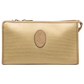 Autre Marque Pochette Saint Laurent en toile beige Beige