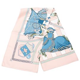 Pañuelo de seda Hermès Pink Chocs En Plumes 90 Rosa