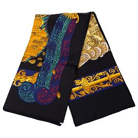 Foulard di seta Hermès LAtlantide Nero 90 Altro