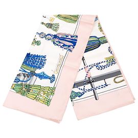 Lenço de seda Hermès White Passementerie 90 Branco Outro