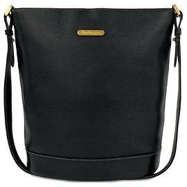 Borsa a secchiello Burberry in pelle di vitello nera Nero