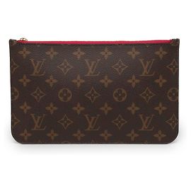 Pouch Louis Vuitton Brown Monogram Neverfull MM Marrone