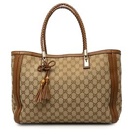 Gucci Beige GG Canvas Bella Tote Beige
