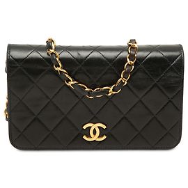 Chanel Black Mini CC Quilted Lambskin Full Flap Noir