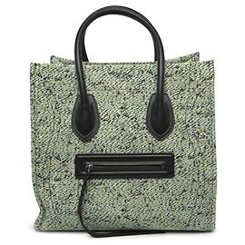 Céline Celine Green Medium Tweed Phantom Luggage Tote Verde