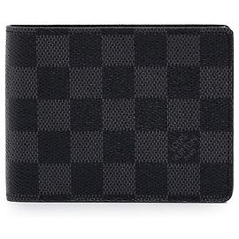 Cartera Louis Vuitton Black Damier Graphite Multiple Negro