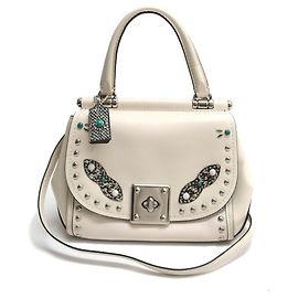 Sac à main Coach Western Rivet Drifter Blanc Écru