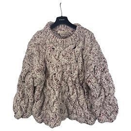 Autre Marque Pull en maille mélange alpaga multicolore Gentry Portofino Multicolore Écru Bordeaux