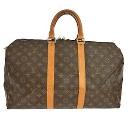 Louis Vuitton Keepall Monogram Canvas 45 Castaño