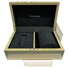 Van Cleef & Arpels Scatola per Orologio e Pochette da Viaggio Nero D'oro