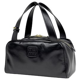 Bolsa Miu Miu 5BB182 de couro preta Preto