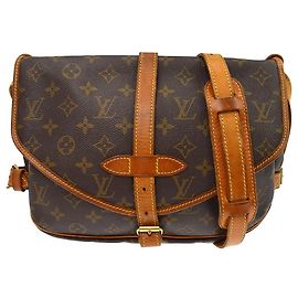 Louis Vuitton Saumur Monogram Canvas 30 Marron