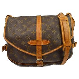Louis Vuitton Saumur Monogram Canvas 30 Marron