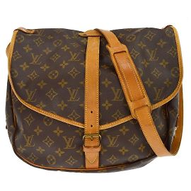 Louis Vuitton Saumur Monogram Canvas 35 Braun