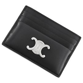 Céline Tarjetero de piel negra Celine Negro