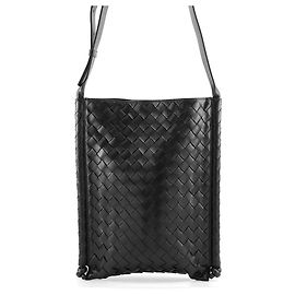 Bolsa de ombro Bottega Veneta em couro preto Preto