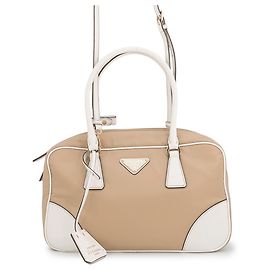 Sac à main Prada Re-Edition 1978 Medium en nylon et cuir Blanc Beige