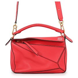 Bolsa de mão Loewe Puzzle Bag Small em couro Vermelho