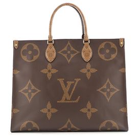 Borsa a tracolla Louis Vuitton Monogram Reverse Giant OnTheGo GM Rosso Monogramma