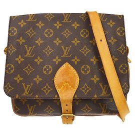 Louis Vuitton Cartouchiere Monogram Canvas GM Castaño
