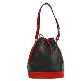 Louis Vuitton Bicolor Noe Epi Leather Large Schwarz