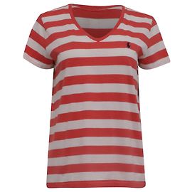 T-shirt a V a righe Ralph Lauren in cotone multicolore Altro Stampa python