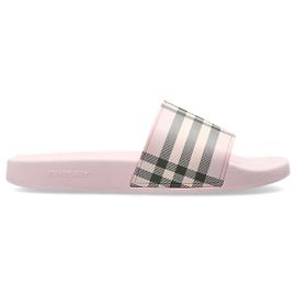 Burberry rubber slides pink check Pink