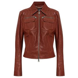 Jaqueta de couro marrom Dolce & Gabbana Marrom